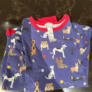 BEDHEAD Boys Size 14 Set of Pajamas Navy & Red with Dogs